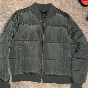 Olive bomber jacket